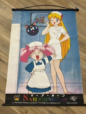 Sailor Moon Nurses 1998 Wall Scroll Great Eastern Anime Tapestry